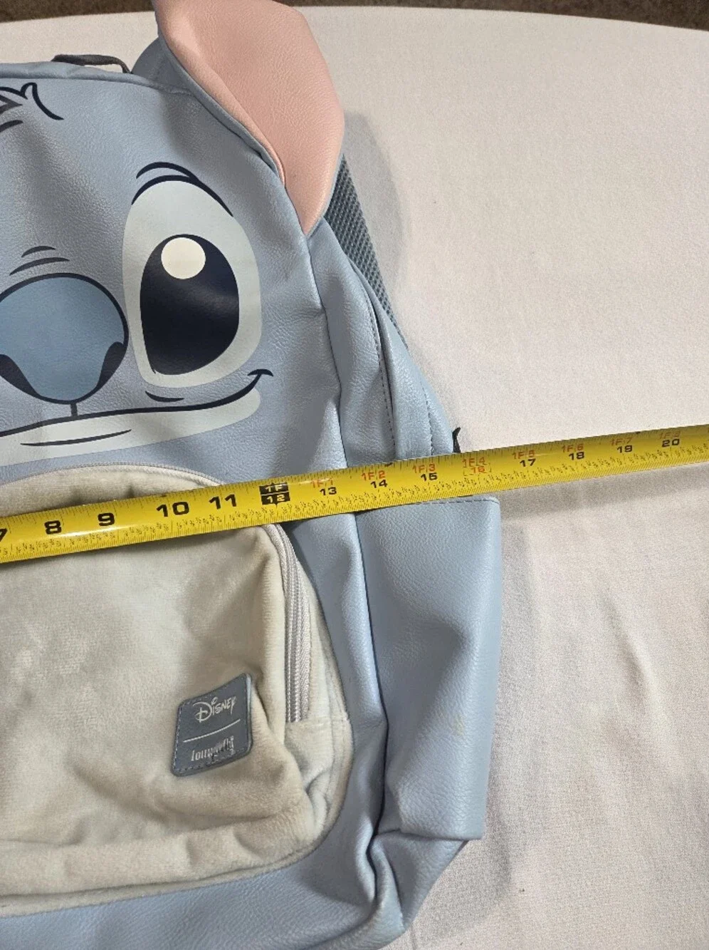 Loungefly Disney Stitch Light Blue Backpack with Pink Ears